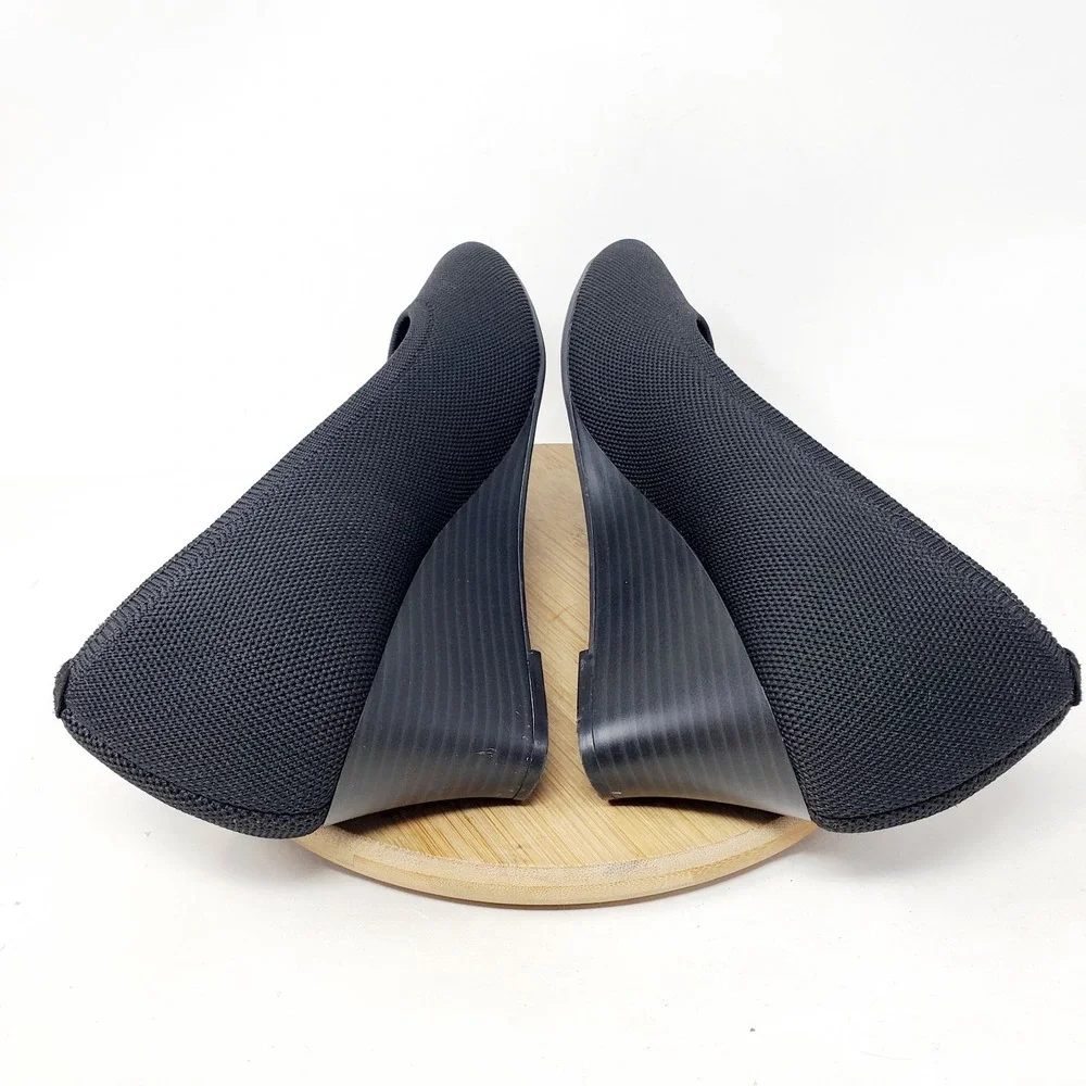 Vivaia Tamia Wedge Shoes Womens 42 Black Pump Heel